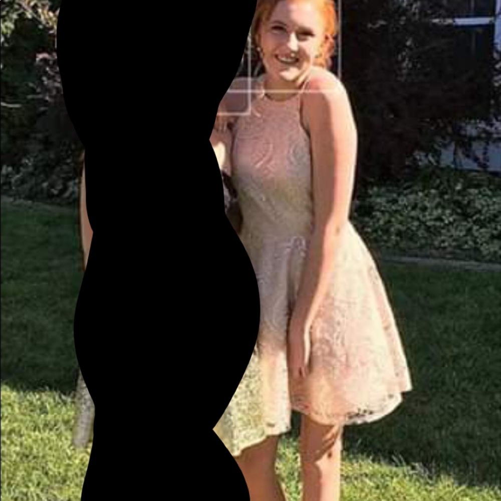 PEACH HOMECOMING DRESS